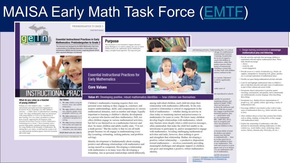 Early Math Task Force